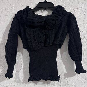 EPOCA THE SHOP Metallic Knit Feminine Top – Italy Size 40 (XS US)